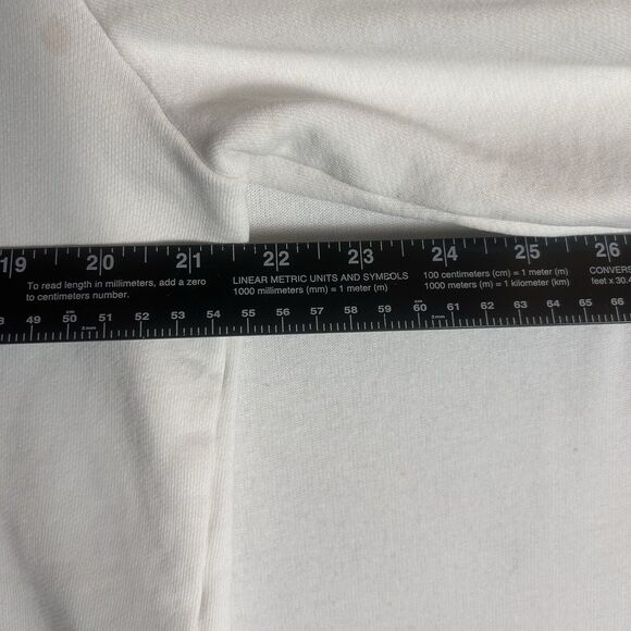 BKYS Embroidered Teddy Bear Anonymous Sweatshirt Mens Medium L/S White STAINED - Picture 12 of 15